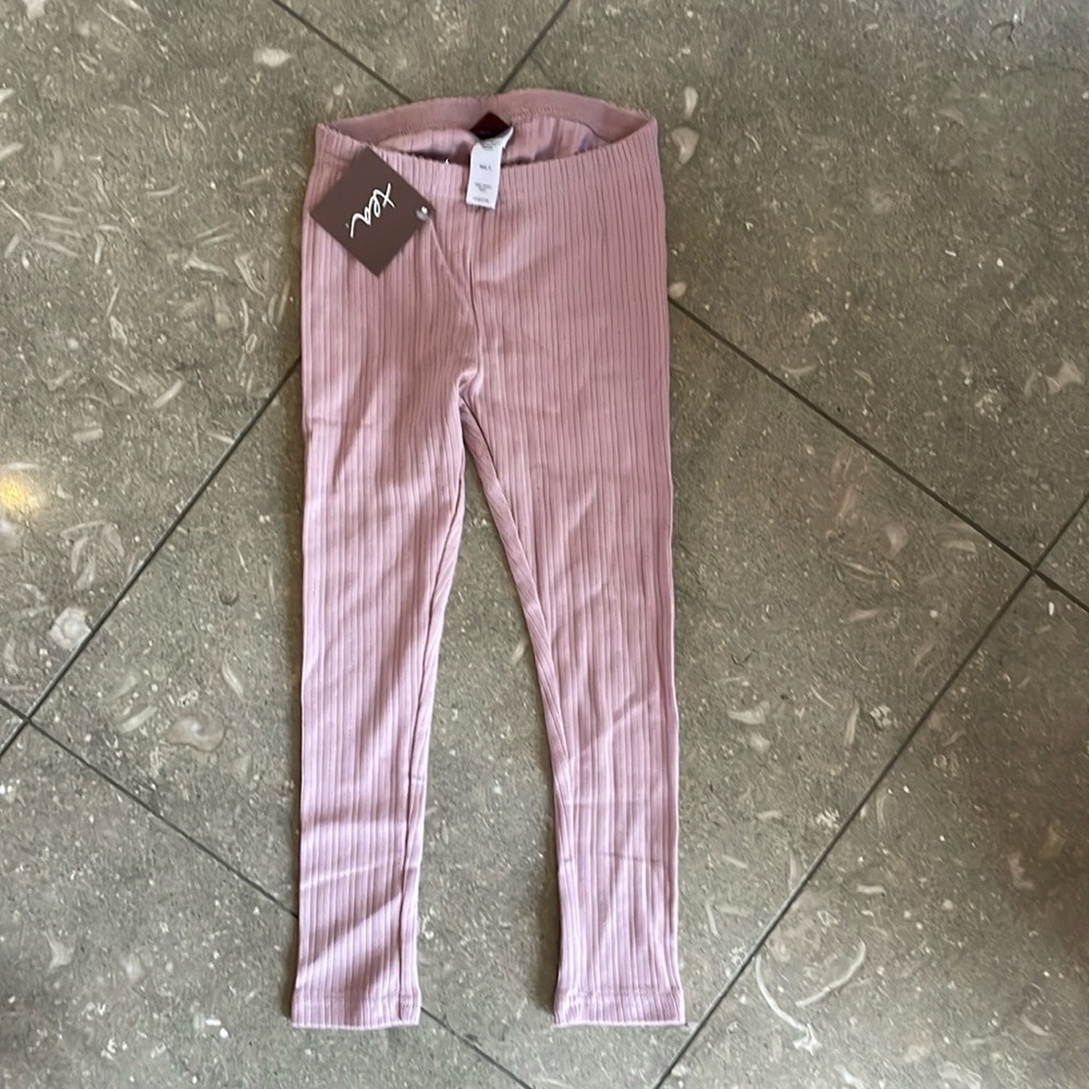 Size 5 Pink Pointelle Legging Tea Collection New With Tags